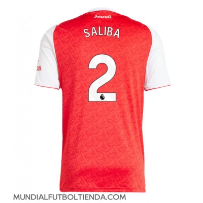 Camiseta Arsenal William Saliba #2 Primera Equipación Replica 2025-26 mangas cortas Camiseta Arsenal William Saliba #2 Primera Equipación Replica 2025-26 mangas cortas